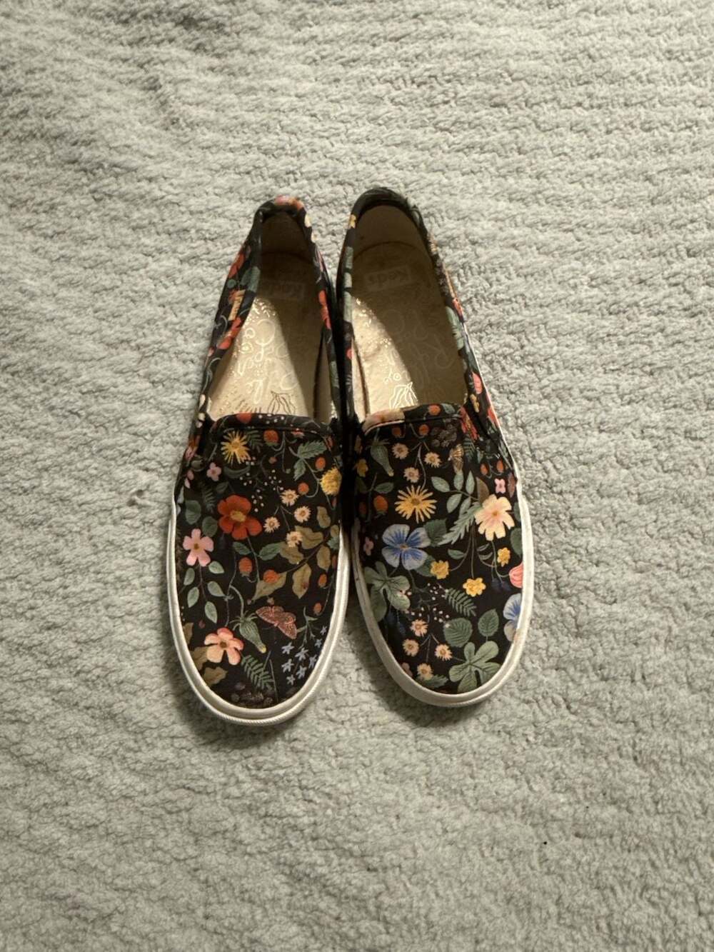 Keds x Rifle Paper Co. Double Decker Floral Print Slip-On Sneakers